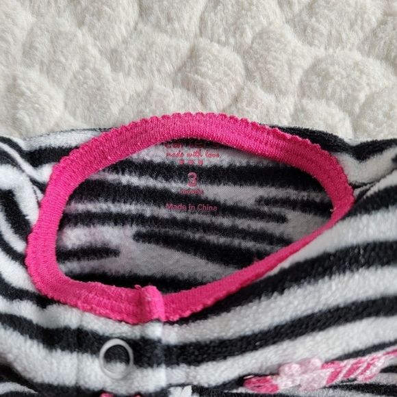 Baby blanket sleepers 3 months footies reindeer bears zebra - Picture 2 of 8